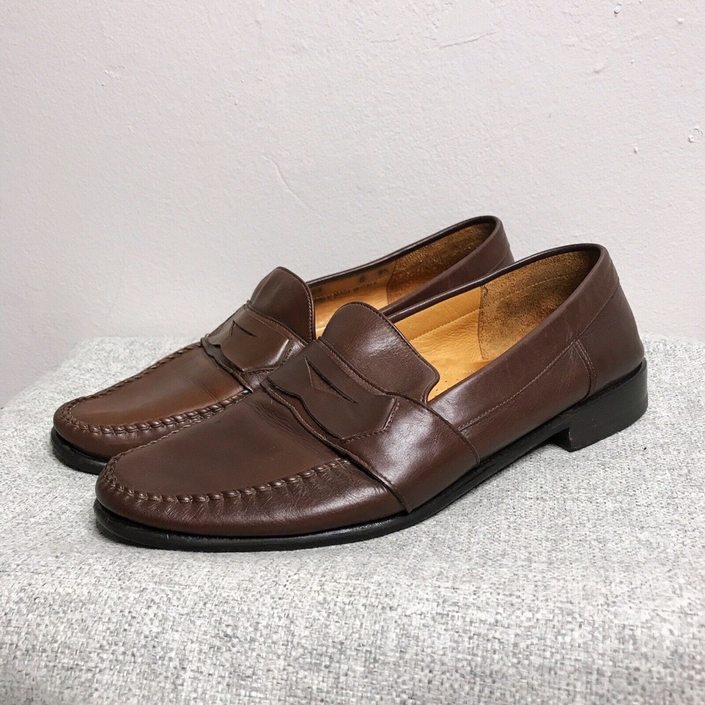 Bally Webb Grained Deer Leather Penny Loafer 9.5